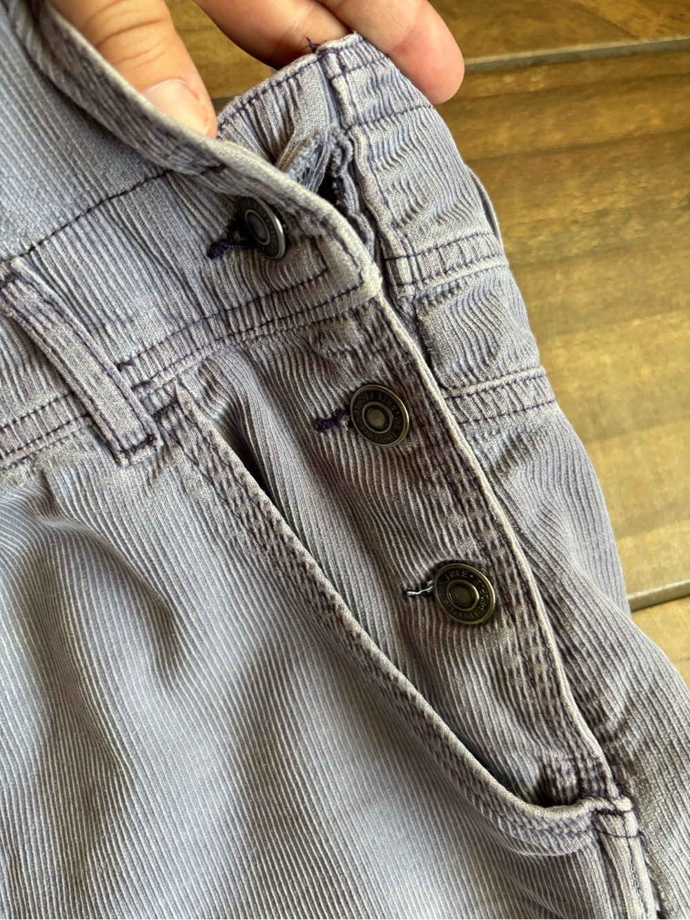 Free People Lavender Corduroy Wide Leg Overalls Bib Pants - Picture 9 of 14